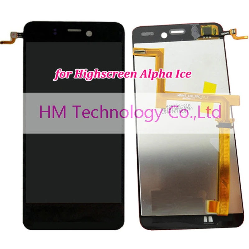 Black LCD TP for Highscreen Alpha Ice LCD Display Touch Screen Digitizer Assembly Smartphone Replacement Part