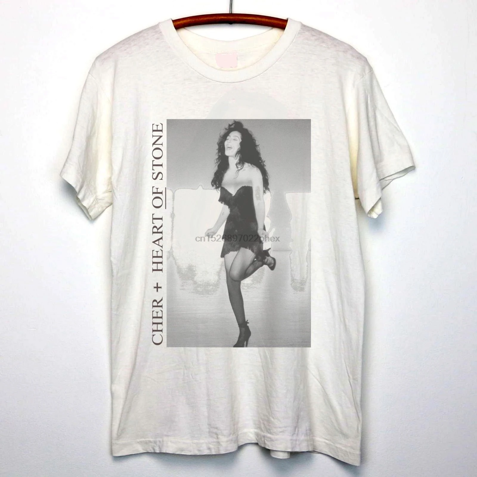 Футболка с принтом CHER Heart of Stone 1989 80s Rock Pop Tour размер S-XL | Мужская одежда