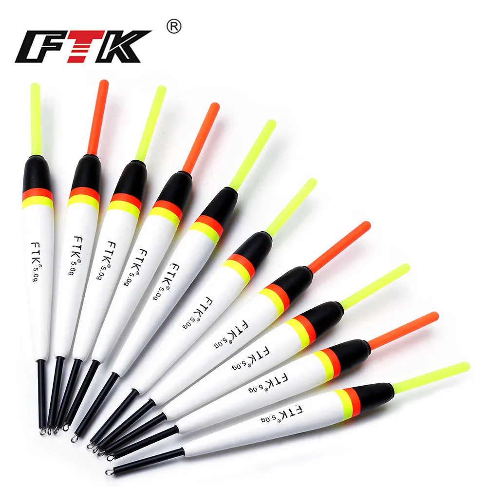 

FTK Barguzinsky Fir Light On The Dark 5Pcs/Lot Fishing Float Length 15.5-17 cm Float weight 2g-5g Mix Color For Carp Fishing