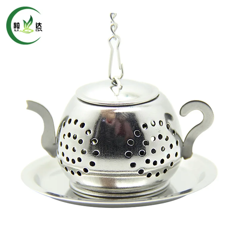 Teapot Shaped Tea Infuser Stainless Steel Tea Strainer Filter With Chainin Tea Strainers from