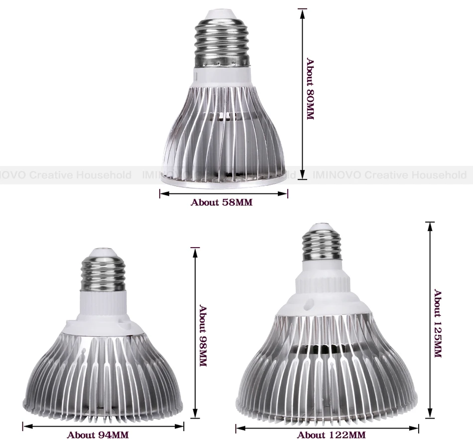 Полный спектр cfl светодиодный Grow Light лампада 30 Вт 50 Вт 80 Вт E27 лампа внутреннего освещения для теплиц цветущие растения Гидропоника Системы