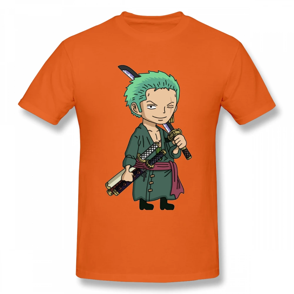Оранжевый Zoro Roronoa/цельная футболка Homme, футболка, хлопковые футболки, Новое поступление, футболка ThinkNo - Цвет: Оранжевый