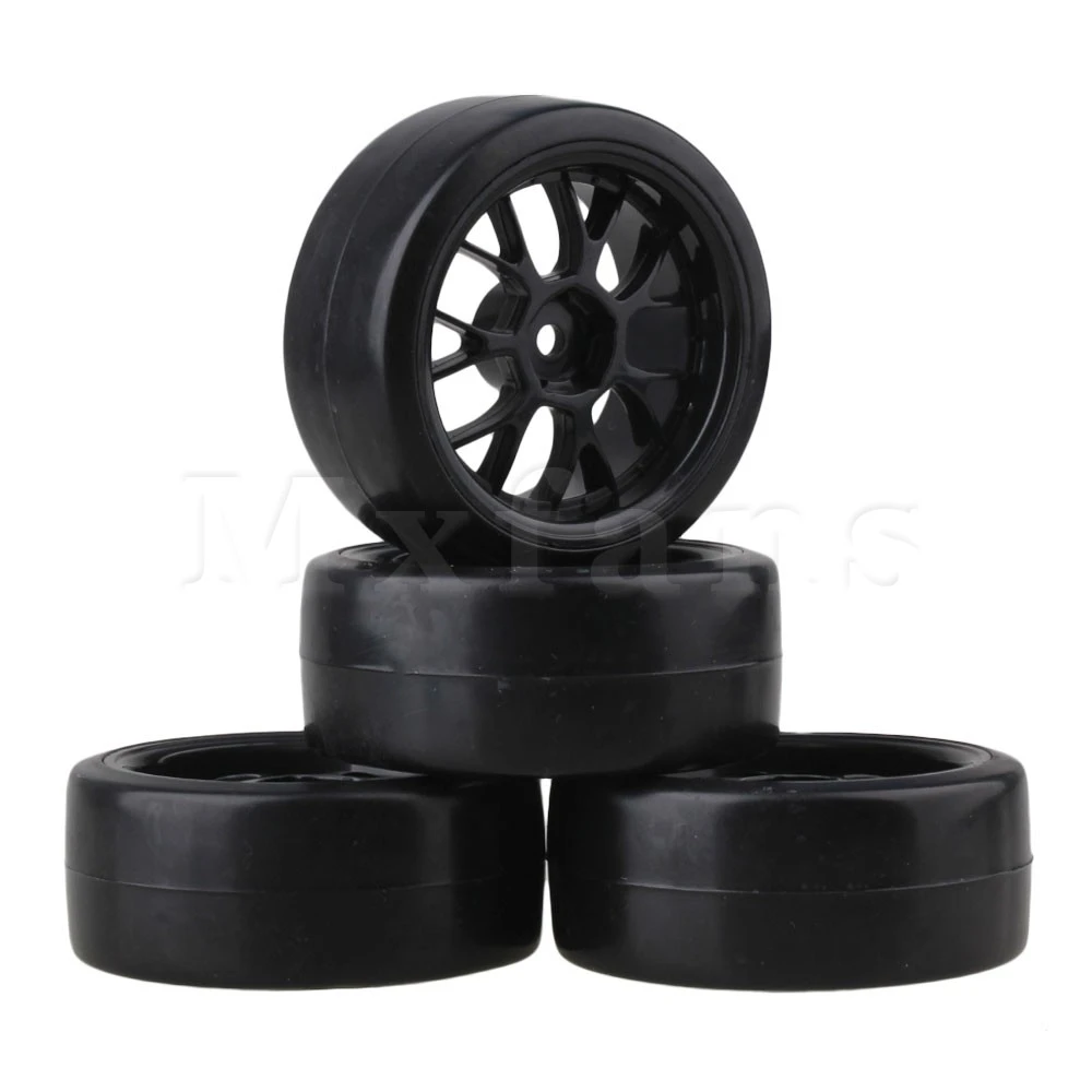 Mxfans 4ピース滑らかなタイヤ ホイールリム用rc 1 10オンロードレーシングカー ドリフト車の黒 Rims Wheels Tires Rc Wheels Tiresrc Rims Aliexpress