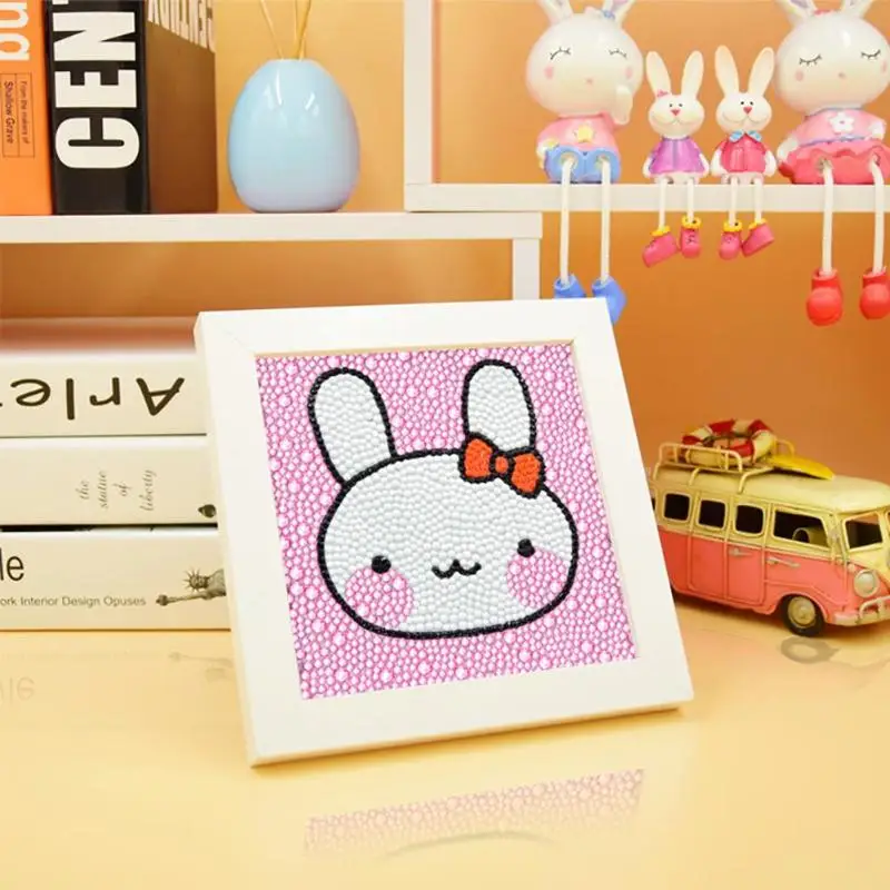 lower price  Kids DIY Diamond Painting Toys Cartoon Drill Embroidery Light Cross Stitch Montessori Needlework To