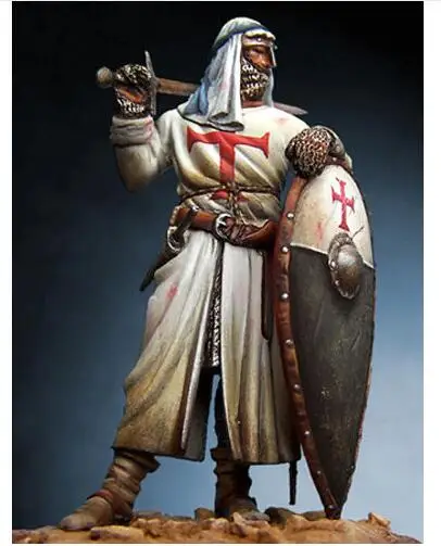 Новый несобранный 1/32 54 мм Templar Knight Holyland набор из древней смолы игрушки сделай сам