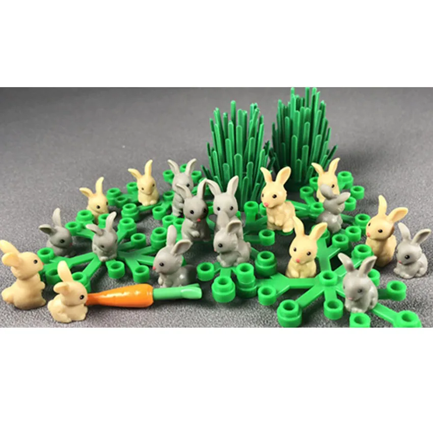 

5Pcs/lot Toy Toy City Animals Zoon Rabbits Building Blocks Blocks Figure MOC Accessories Part Model Kits Toys for Children