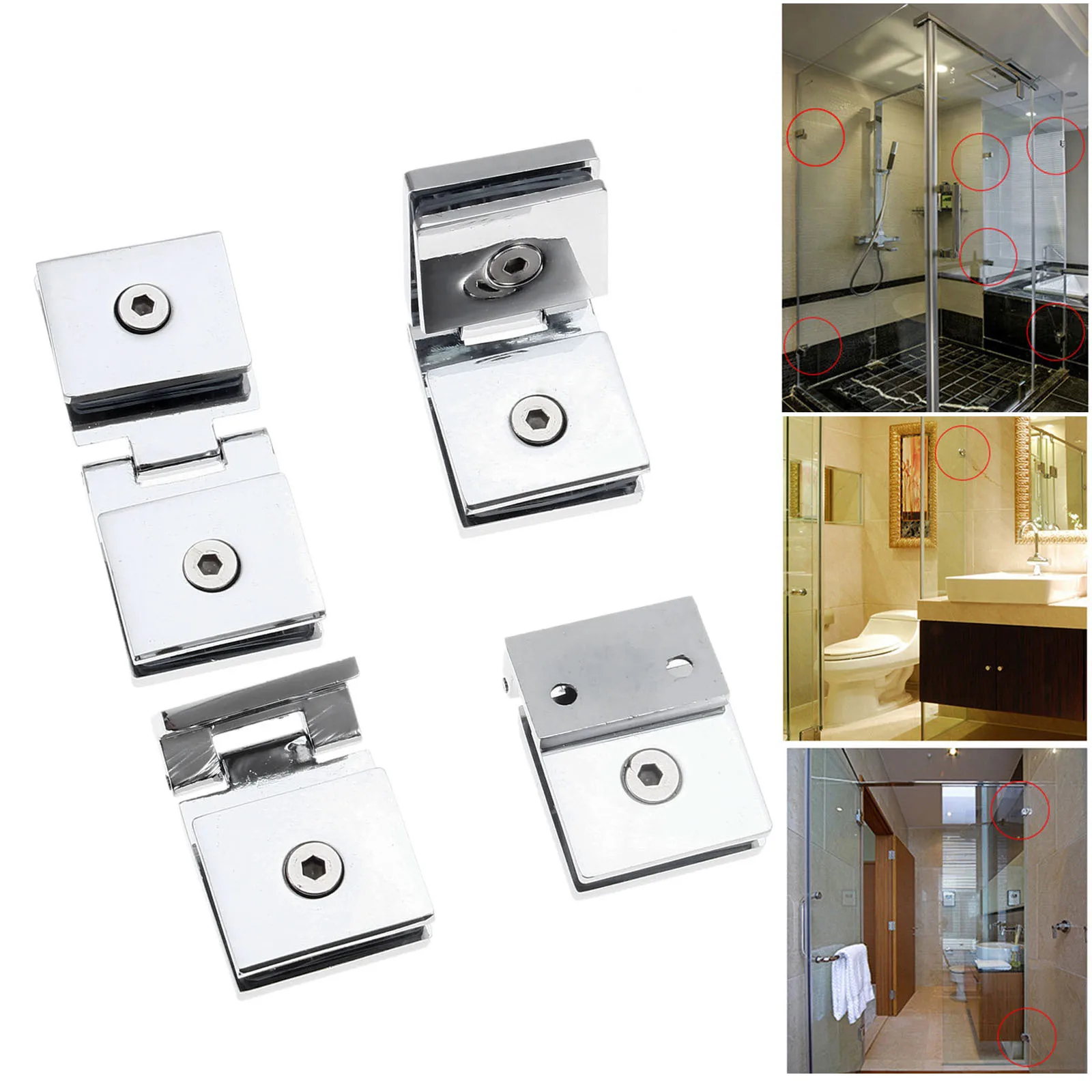 Home Improvement Bathroom Shower Glass Door Hinges Hardware