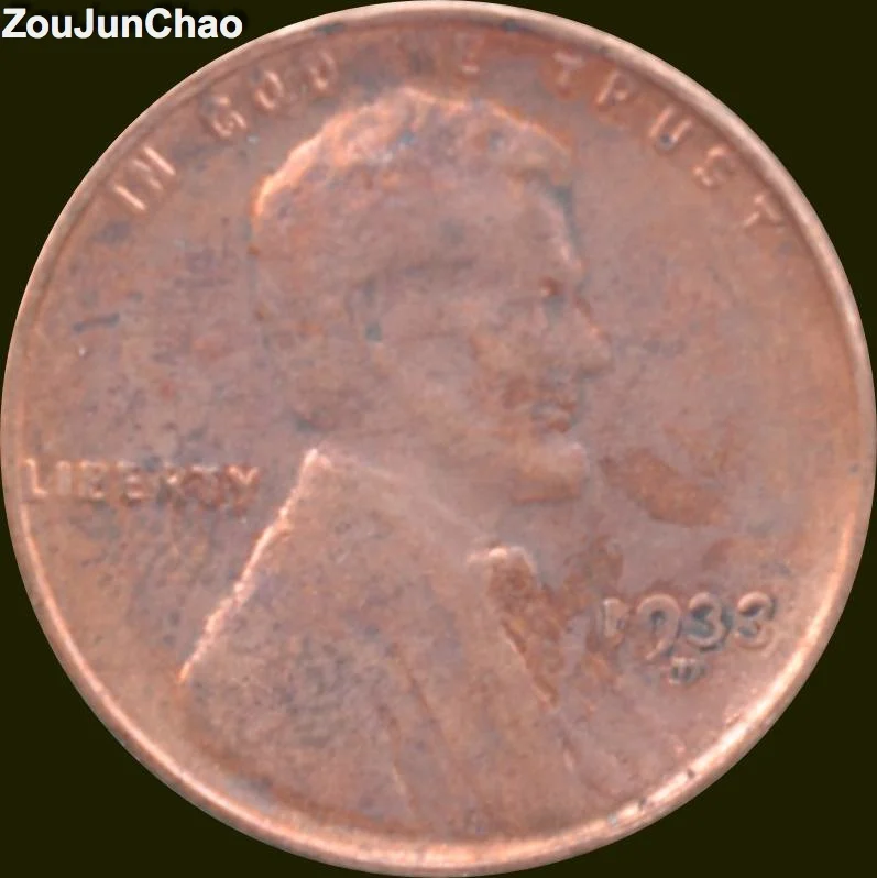 

United States Of America 1933 D One Cent Red Copper Copy Coins