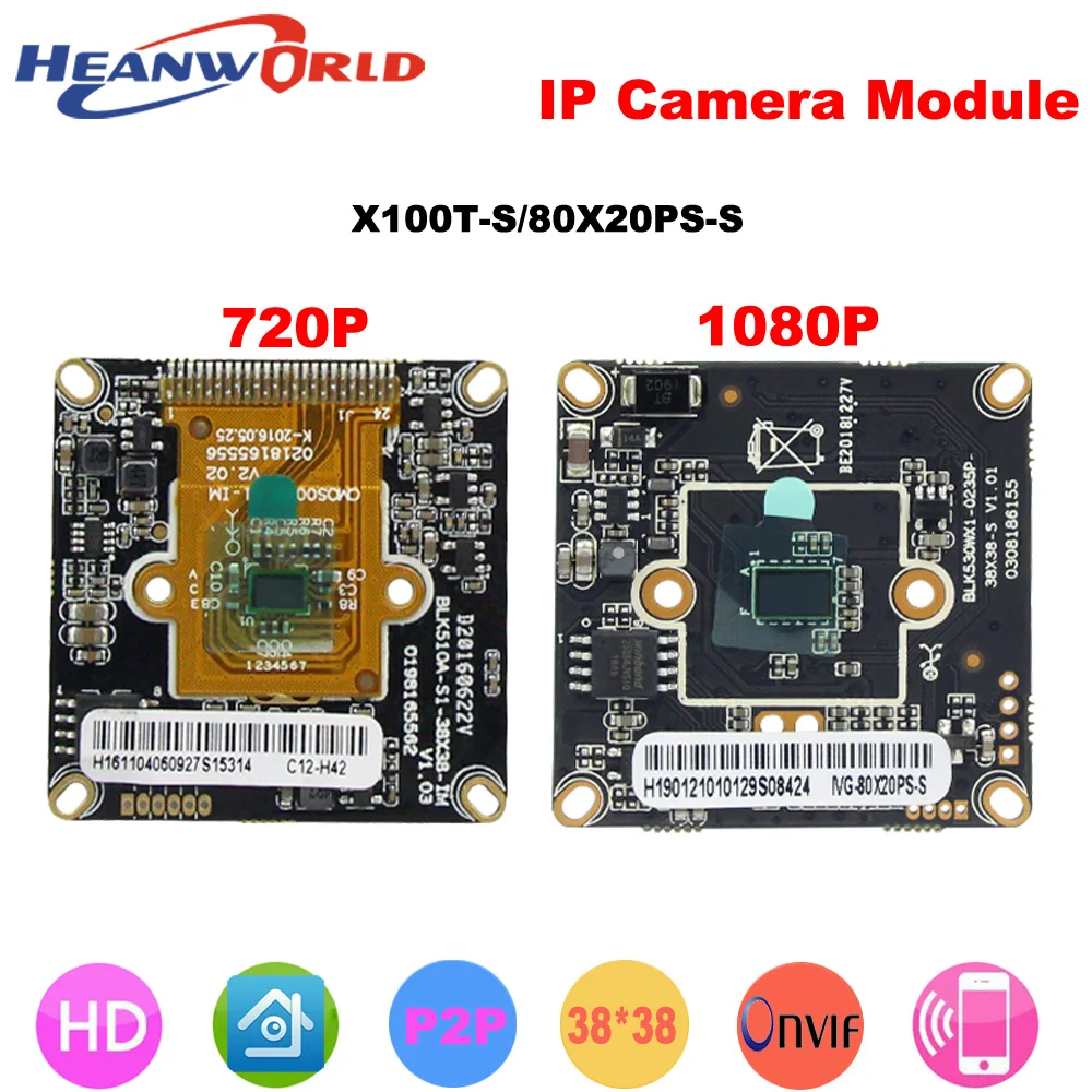 Heanworld 1 0 MP IP материнская плата для камеры 2.0MP модуль 720 P CCTV ДСП 1080 Сетевая камера