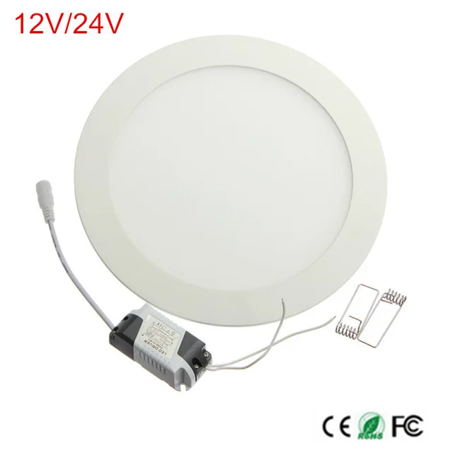 AC/DC 12V 24V Ultra Thin LED Ceiling Panel Lamp 3W 6W 9W 12W 15W 25W Panel Light 6000K 4000K 3000K Recessed LED Lighting +DRIVER ceiling lamps