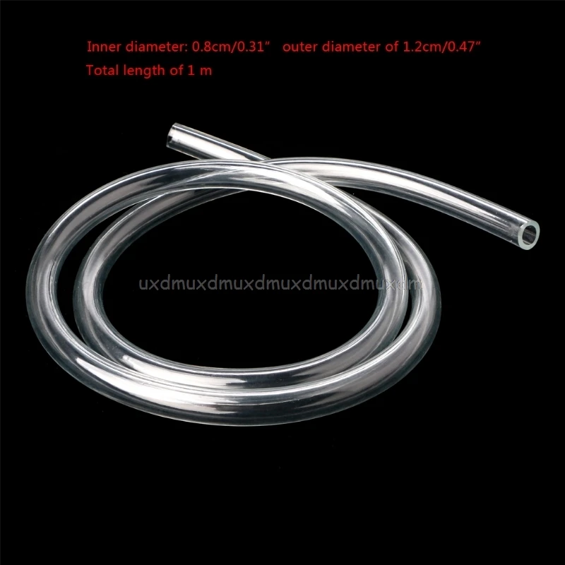 

8x12mm water cooling pipe transparent ultra soft silicone pipe for water block radiator Waterblock cooler (1meter/lot) J07 19