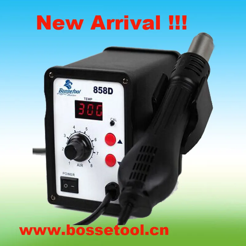 

858D Hot Air smd Soldering Station 2 in 1 Lead-free SMD with Digital LED Temperature Display