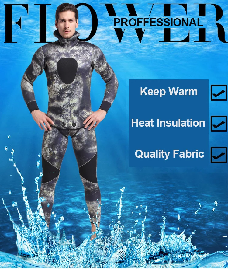 Sbart 5 мм Мужские гидрокостюм нейлон неопрен камуфляж водолазный костюм для Подводная охота и подводное плавание с аквалангом подводный Охота зима Одежда заплыва