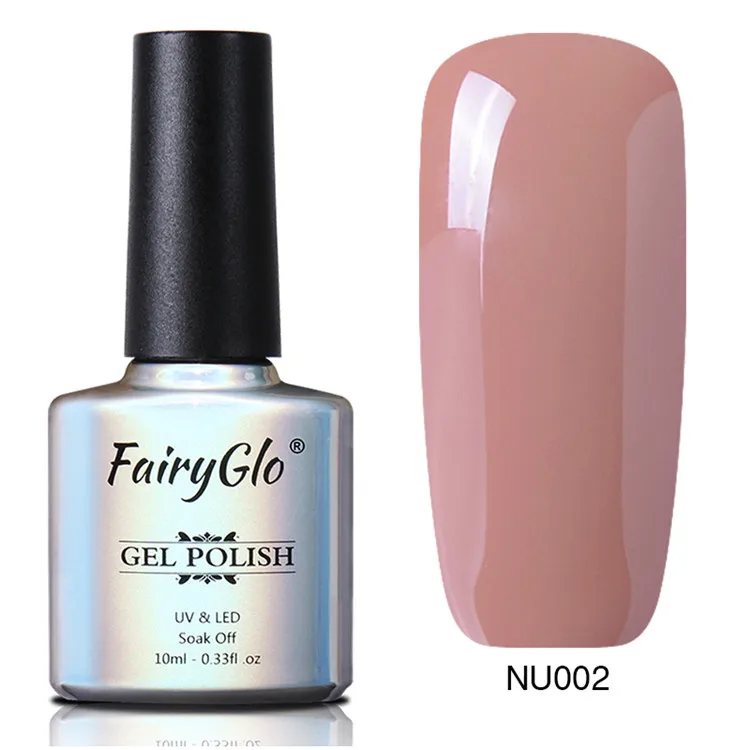 FairyGlo 10 мл телесного цвета УФ гель лак для ногтей светодиодный впитывающий Гель-лак полуперманентный Гибридный лак Лаковая краска - Цвет: NU002