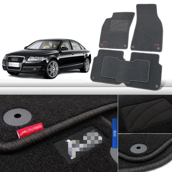 5pcs Premium Auto Fabric Nylon Anti slip Floor Mats Carpet For Audi A6