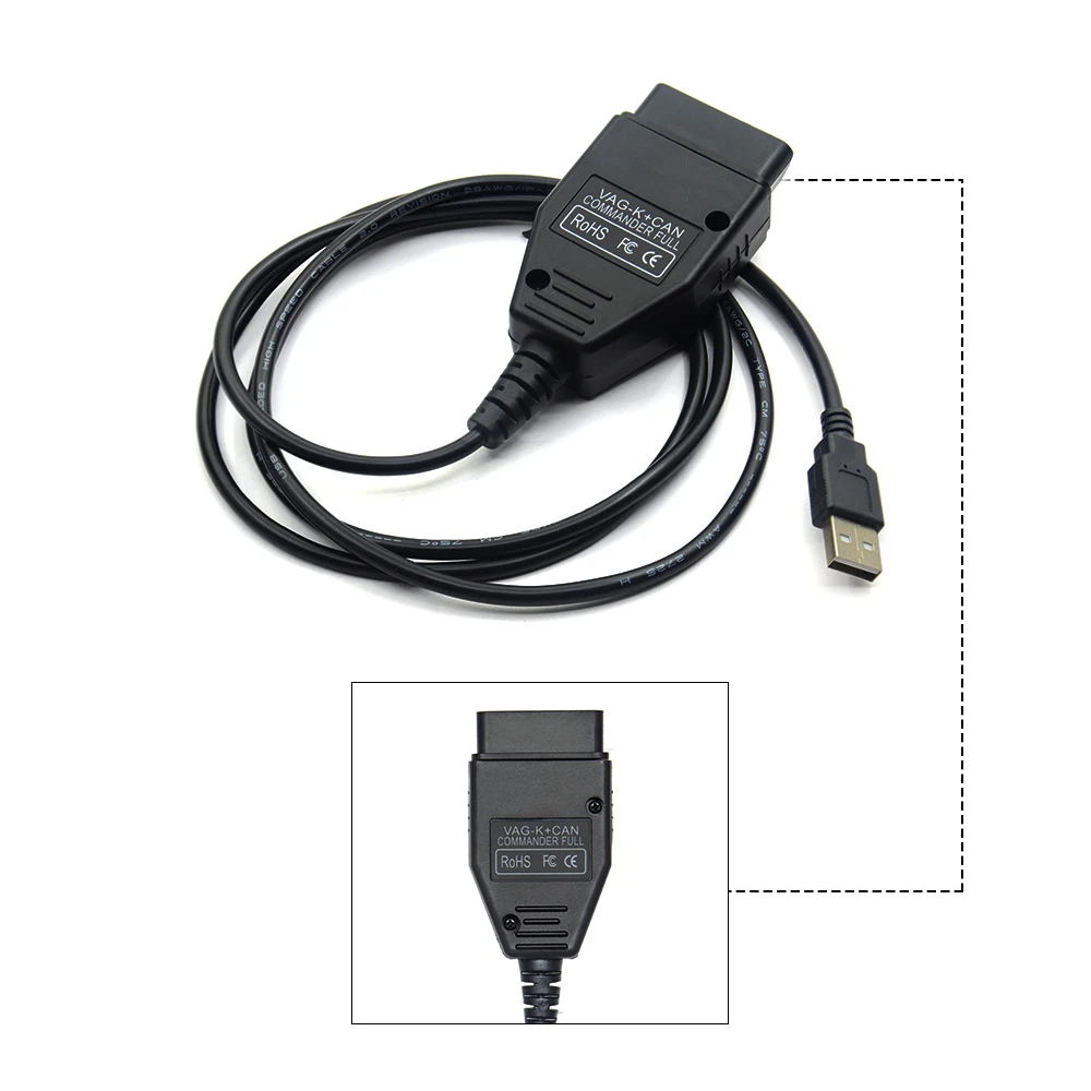 VAG K+ CAN Commander 1,4 с FTDI FT232RL PIC18F258 OBDII VAG сканер для AUDI/для SKODA/для диагностического кабеля сиденья