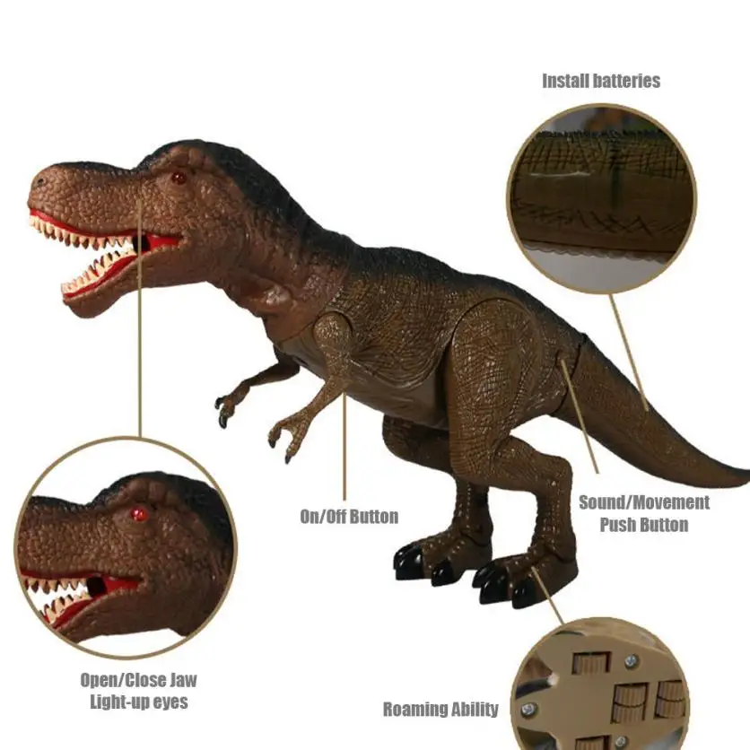 

Dinosaur Toy RC Walking Dinosaur Toy Roars Lights Sounds Fast Forward Function 100% brand new and high quality Education Toy