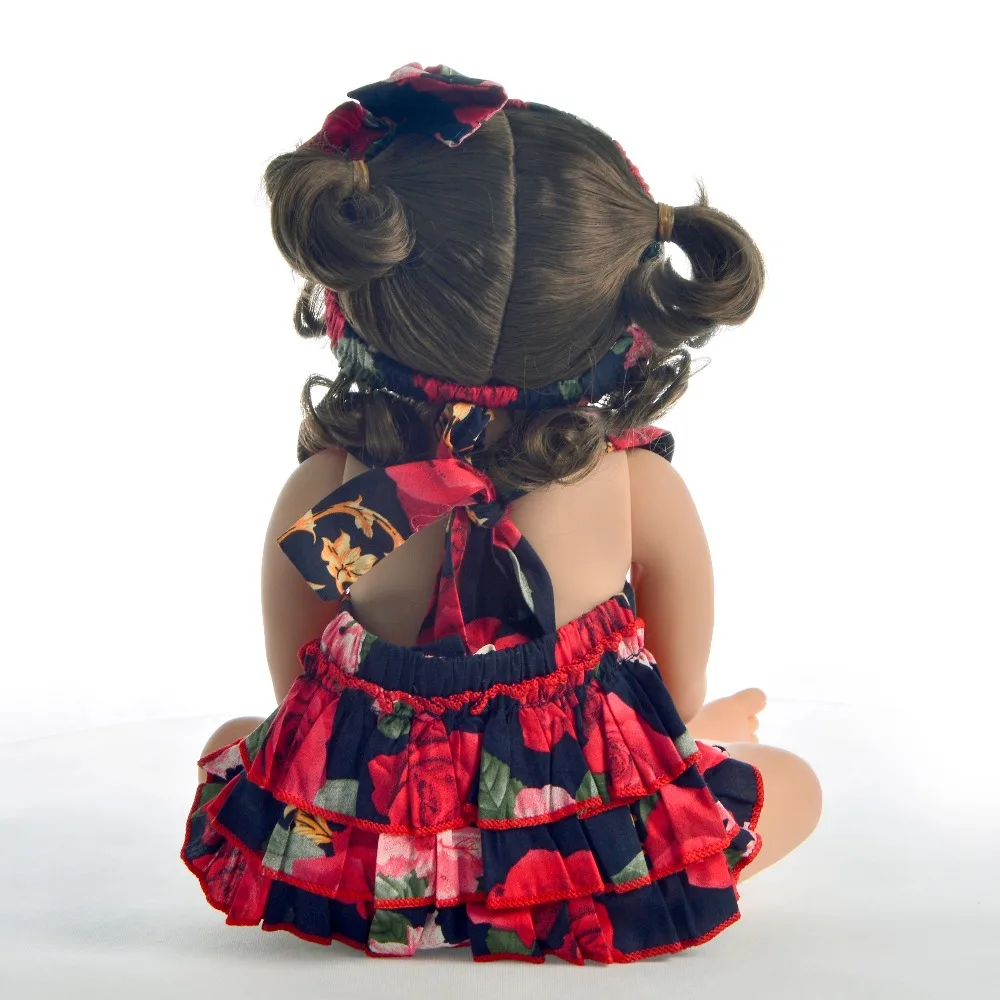 KEIUMI горячая Распродажа 22 дюймов кукла-реборн силиконовая полностью Реалистичная игрушка для девочек Модная кукла для детей подарки на день рождения