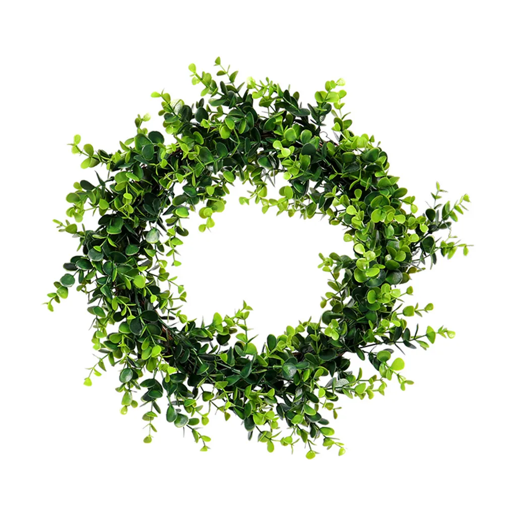 

Artificial Green Plant Wreath Simulation Green Plant Garland Home Office Decor