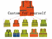 Personalized Private Custom High Visibility Night Working Protection Clothing Reflective Safety Vest Jacket