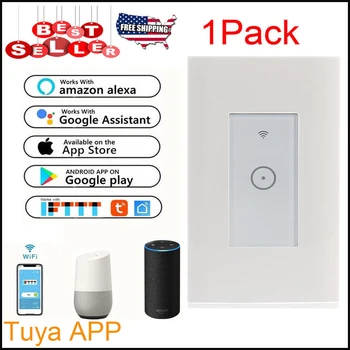 

Wifi Smart Wall Touch Switch Wifi Light Switch Mobile APP Remote Control No Hub Required work with Amazon Alexa Google Home