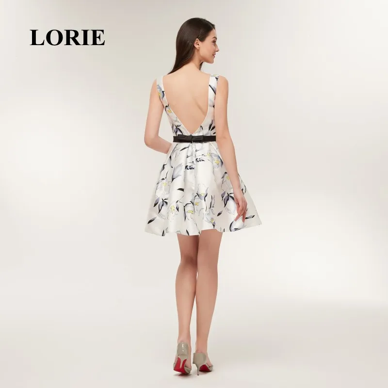 Мини Короткие пляжные свадебные платья LORIE 2020 Vestido Noiva Praia простые белые с открытой