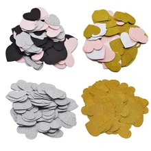 100Pcs/Pack Paper Confetti 3CM Love Heart Shape Birthday Decor Baby Shower Cake Topper Table Decoration Even Party Supplies 5Z