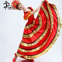 New Women Ballroom Smooth Tango Flamenco Dance Skirt 540degree/Adult Flamenco Dresses