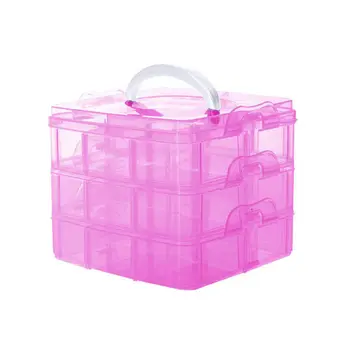 

3-layers Detachable DIY Desktop Storage Box Jewelry Organizer Holder Cabinets Plastic Storage Box For Small Objects