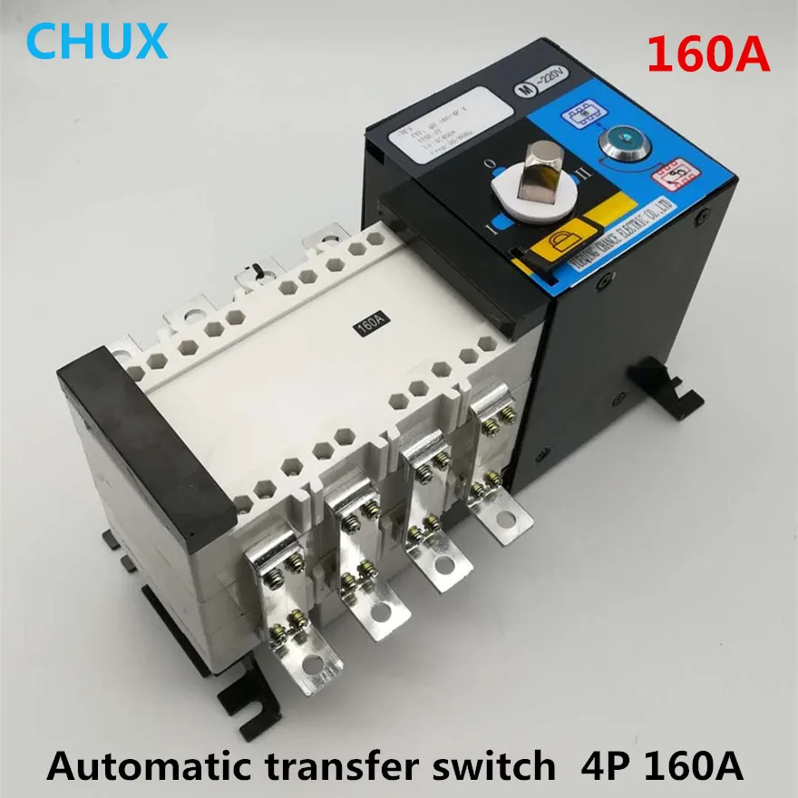 tipo Automático do Interruptor de Transferência Fases do Ast Disjuntor do Isolamento 160a do pc da Classe Três 4 p 380v