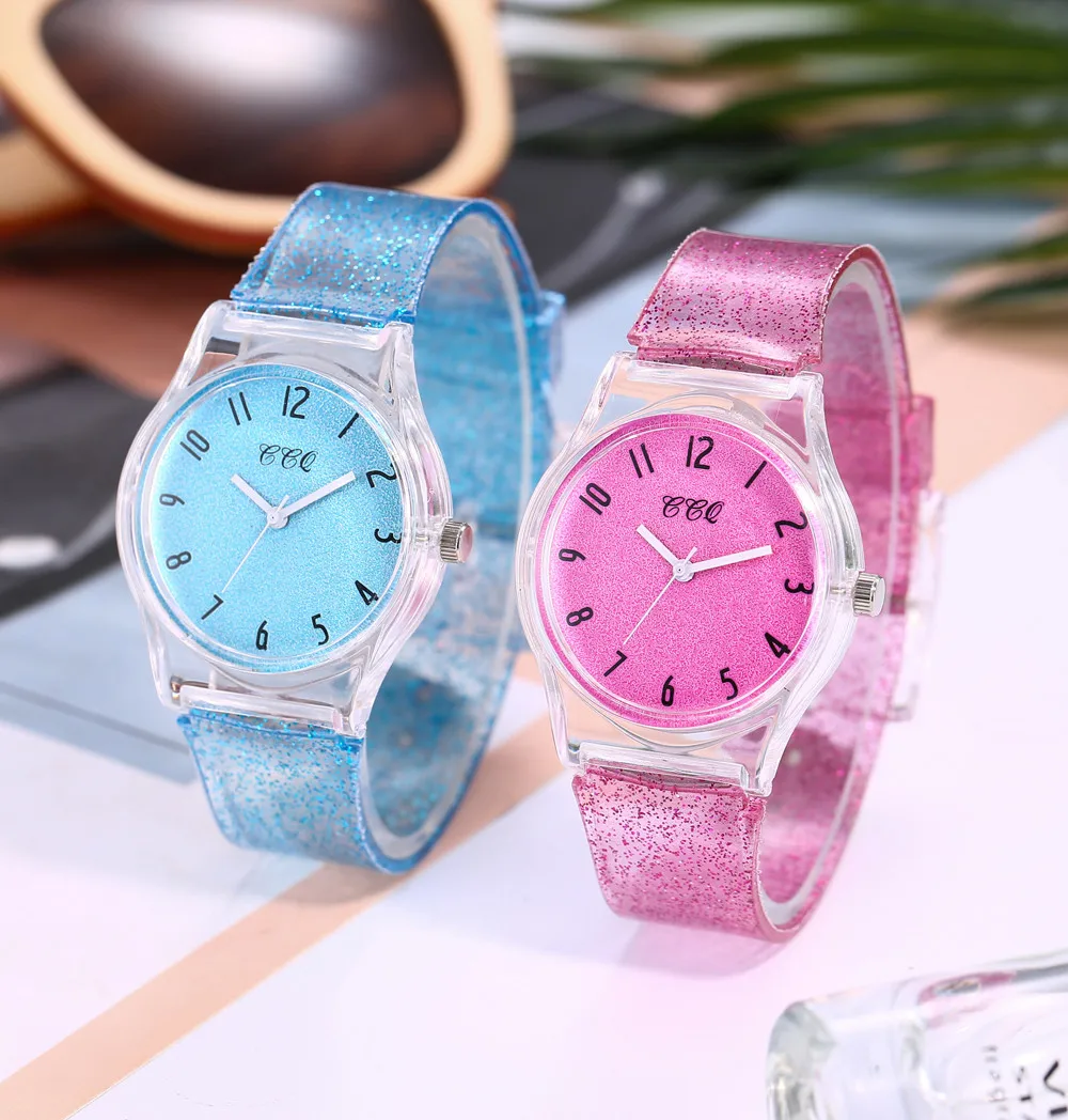 

Vogue Teenager Watch New Women 's Fashion Silica gel Band Analog Quartz Round Wrist Watch Watches