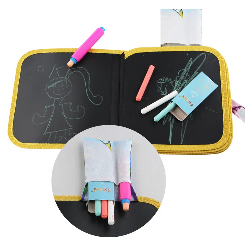 Cloth Children's Drawing Board Early Learning Enlightenment Learning Portable  Development Sketchpad Color Chalk Canvas Book