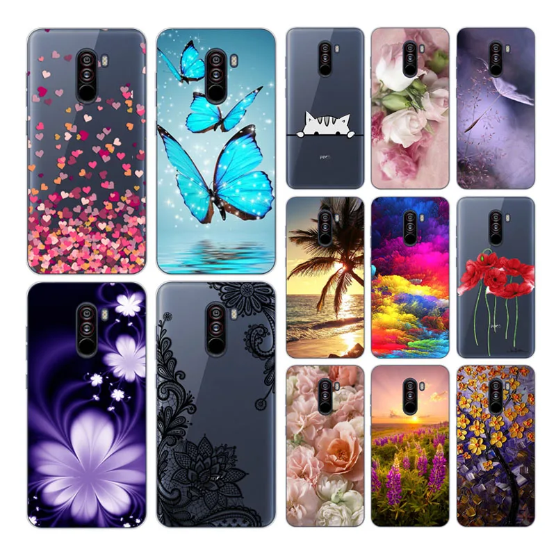 

Goterfly For Xiaomi pocophone F1 soft silicon case Animal Lovers Fashion Cover For Xiaomi F1 Cute case For Xiaomi pocphone F1