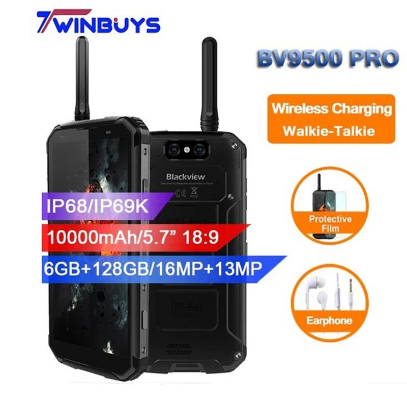 Blackview BV9500 pro 10000 мА/ч IP68 Водонепроницаемый мобильный телефон android 8 1 5 7 &quot18:9