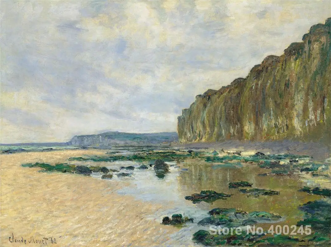 

oil Painting room decor Low Tide at Varengeville by Claude Monet Landscape art Handmade High quality