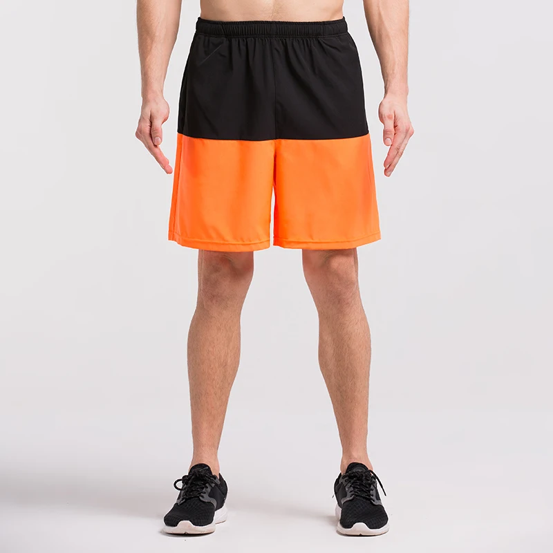 Для мужчин спортивные RunningTraining Футбол шорты Открытый Фитнес тренировки Футбол Баскетбол Теннис боксер шорты с карманом - Цвет: Оранжевый