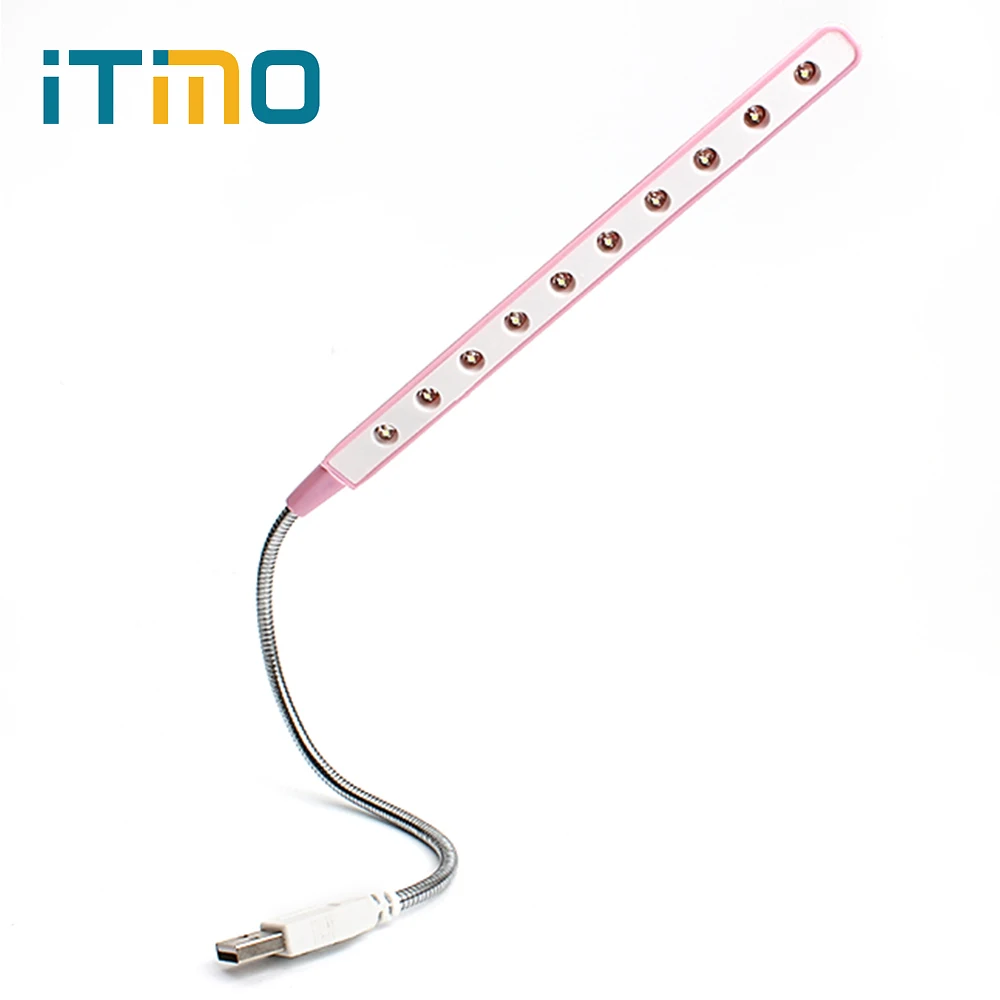 

iTimo Flexible USB Lights 10 LED Bulbs Night Book Reading Light Lamp For Notebook Laptop PC Desktop Computer Keyboard Power Bank
