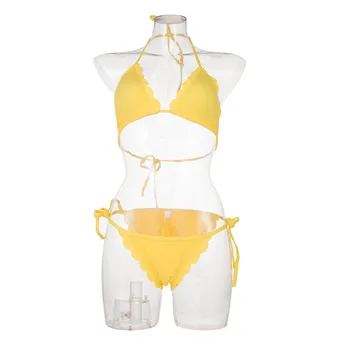 

2018 Sexy Push-Up Padded Bra Beach Halter Set Swimsuit Swimwears Fashion Women Sexy Women Underwear Set