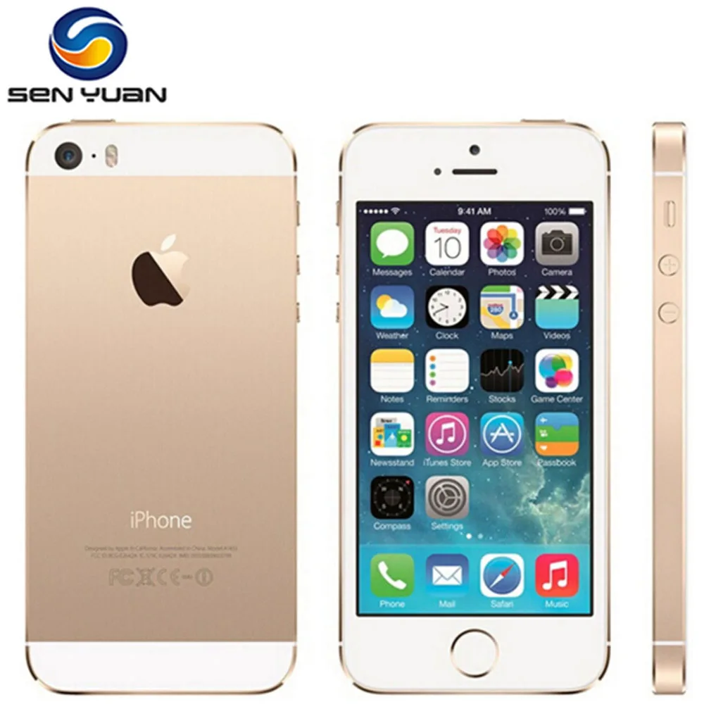 IPhone 5S, Заводская разблокировка, Apple iPhone 5S, 16 ГБ, 32 ГБ, 64 Гб ПЗУ, 8 Мп, iOS 4,", IPS, 8 Мп, WIFI, GPS, SIRI, 4G, LTE, мобильный телефон