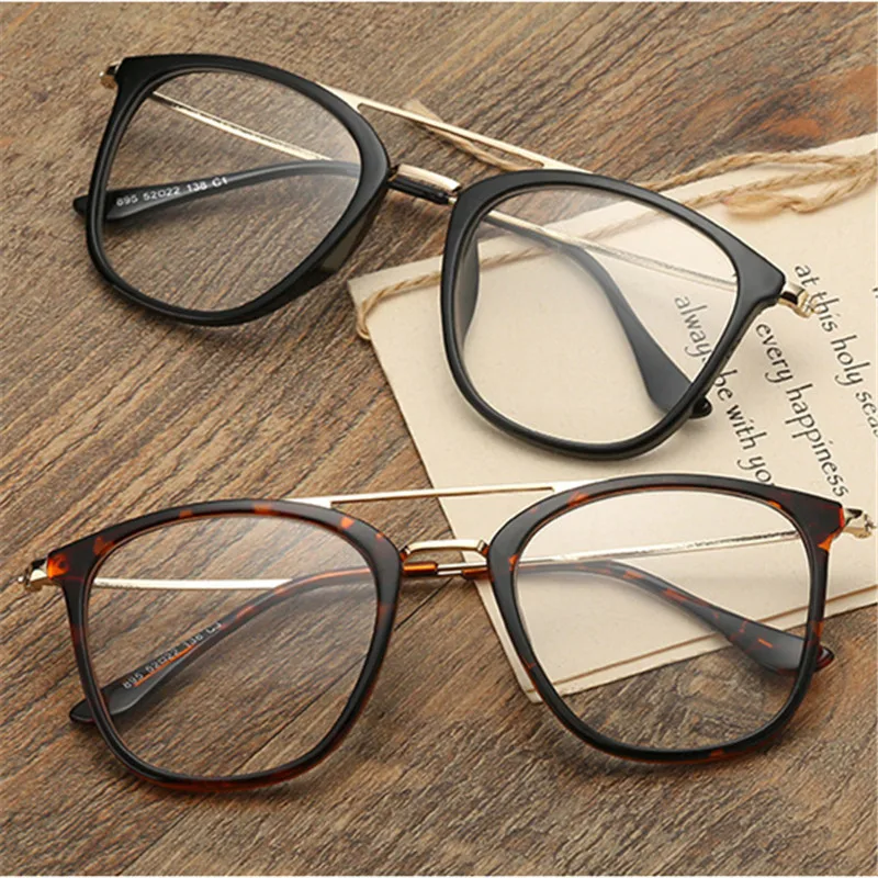 Oulylan квадратная рамка для очков для женщин и мужчин Классические Прозрачные Линзы Оптические очки женские металлические прозрачные очки
