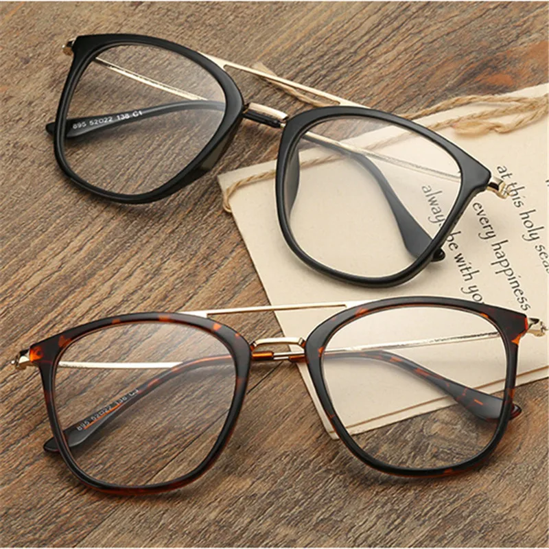 

Oulylan Square Glasses Frame Women Men Classic Clear Lens Optical Eyeglasses Female Metal Transparent Spectacles Frames Ladies