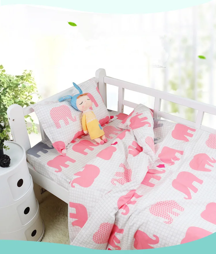 5 шт./компл. детская постельное белье включает простыню одеяло подушка с наполнением хлопок постельные принадлежности набор для маленьких
