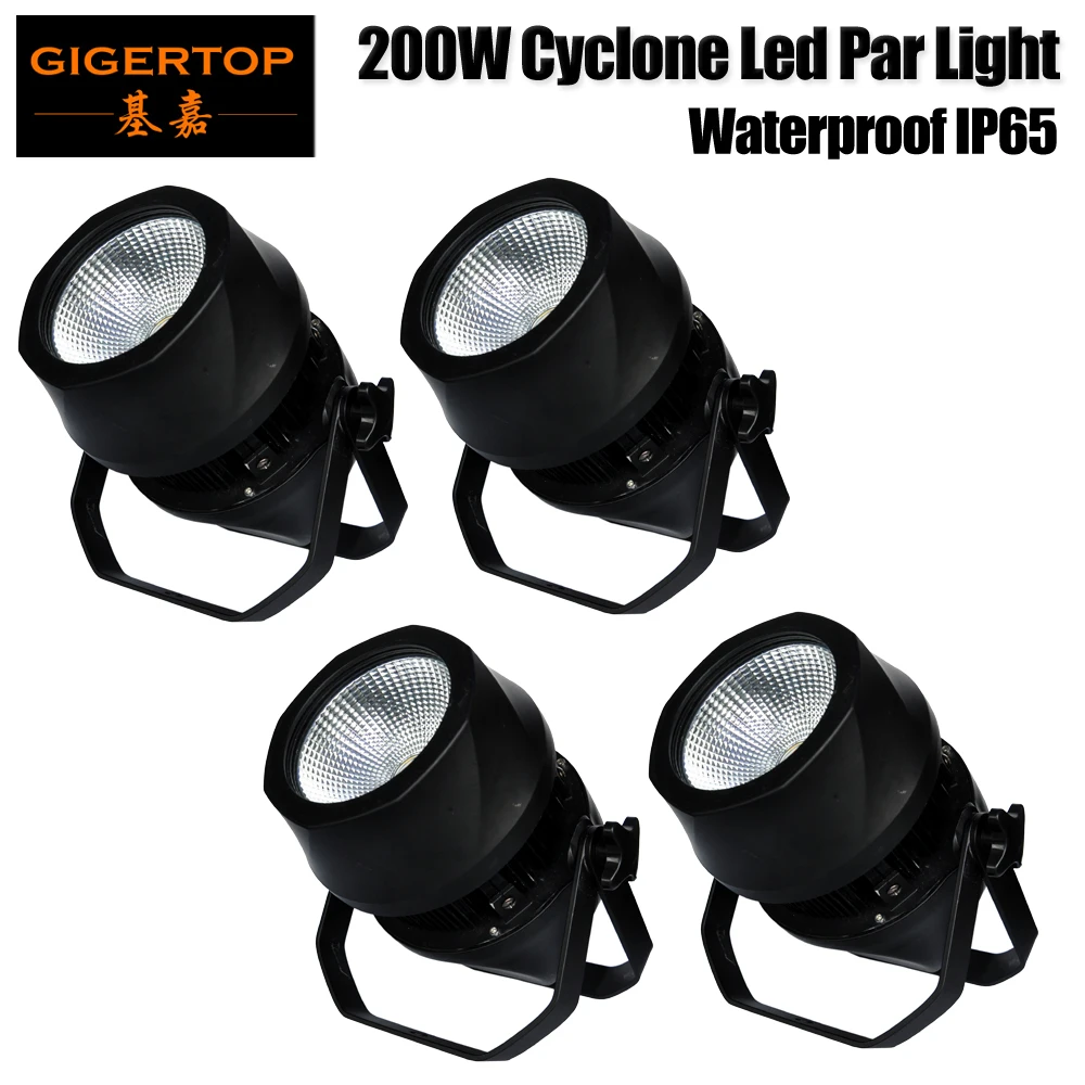 

Discount Price 4 Pack Cyclone Led 200W Waterproof Par Cans 30 Dgree/60 Degree Reflect Cup 6X6 Waterproof Fan 3200K/6500K White