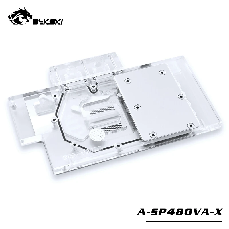 Водный блок BYKSKI для Sapphire RX570 / RX580 Pulse 8GD5 (11265 05 20G) /графический с полным покрытием
