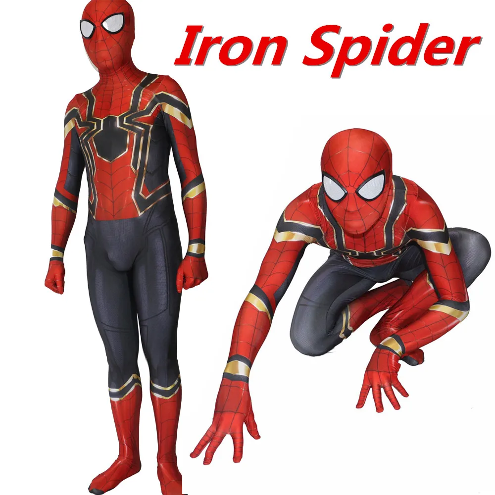 

Spiderman Homecoming Cosplay Costume Zentai Iron Spider Man Superhero Bodysuit Suit Jumpsuits for Adult kids Carnival Purim Day