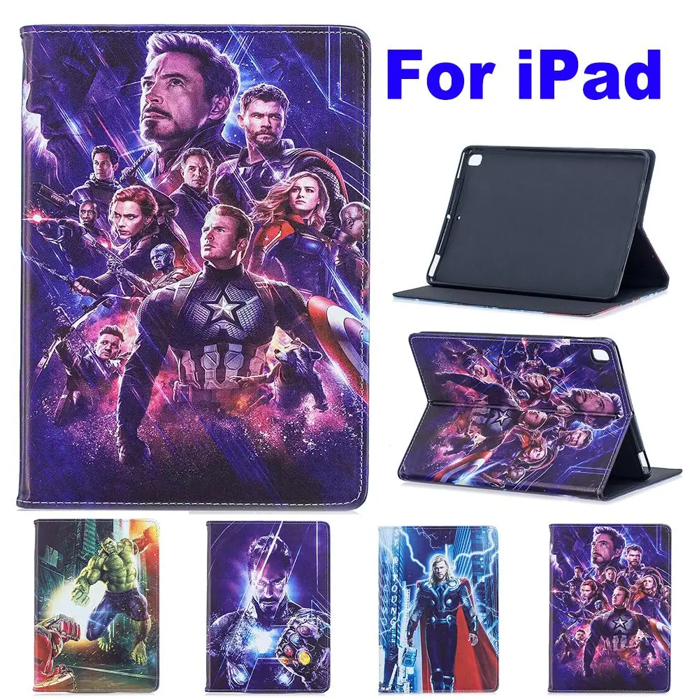 

Case for ipad 4 air air 2 ipad 9.7 2017 2018 ipad mini 1/2/3/4/5 Pro Movie Marvel Avengers Endgame Thor stand coque capa Cover