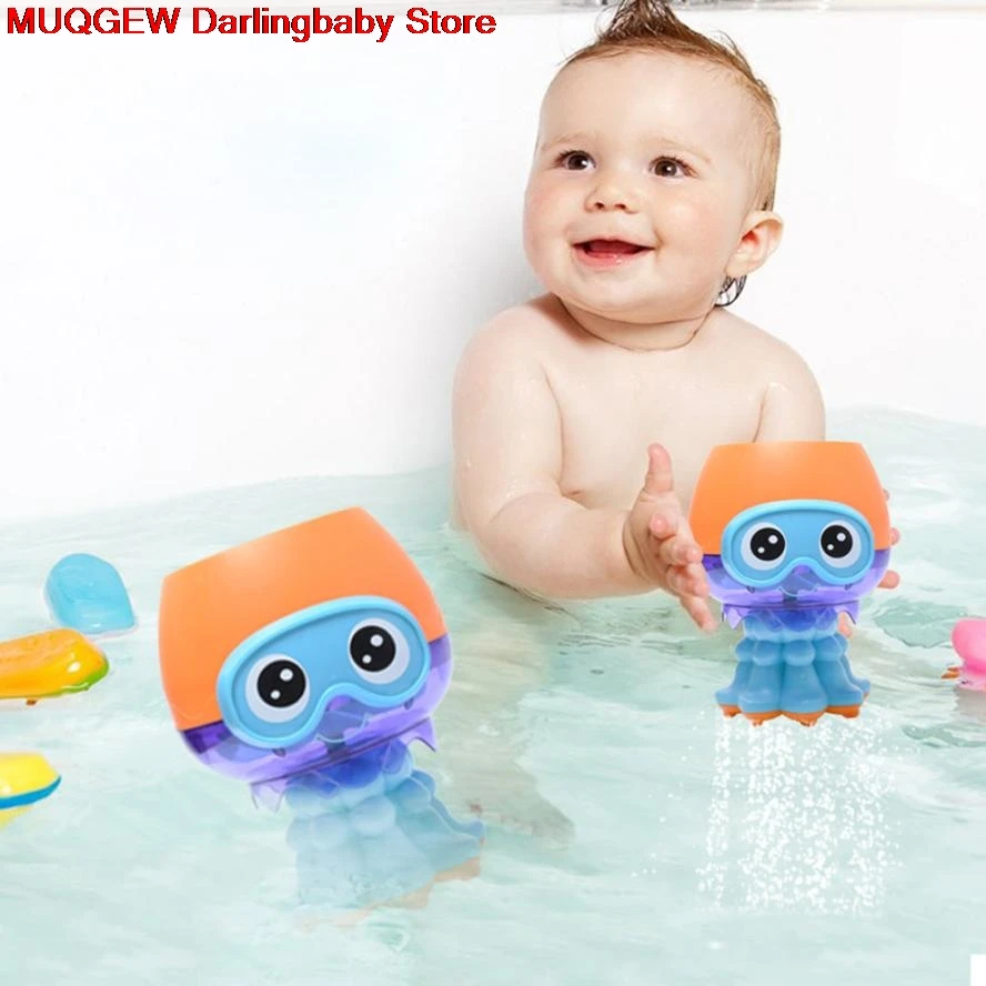 Summer Lovely Bathroom Shower Spinning Jellyfish Playing Water Bath