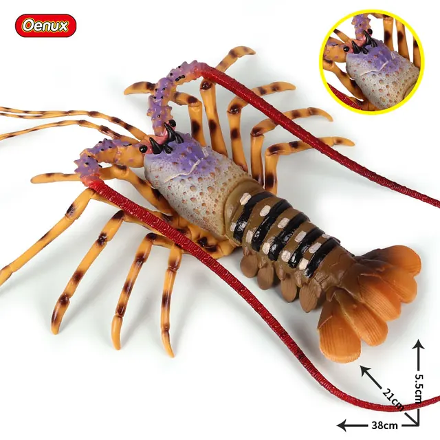 Oenux Classic Sea Life Australian Boston Lobster Simulation Big Lobster
