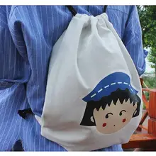 [4Y4A] 10 шт. рюкзак с мультипликационным принтом «сделай сам», небольшие сумки на шнурке, хлопковые сумки, сумки для багажа, тканевые сумки