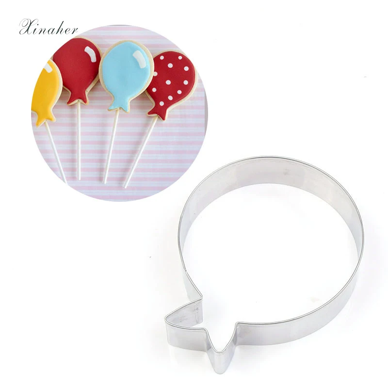 

XINAHER 1pc balloon Shaped Stainless Steel Cookie Cutter Biscuit Mold Fondant Cutter Cake Decorating Tools